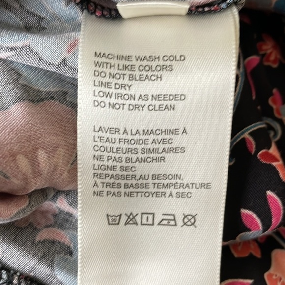 NWT FREE PEOPLE Sasha Printed Mini dress size XS black combo - Picture 9 of 9